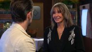 The Young and the Restless: Cane and Jill discuss family on Canes train | Image: CBS